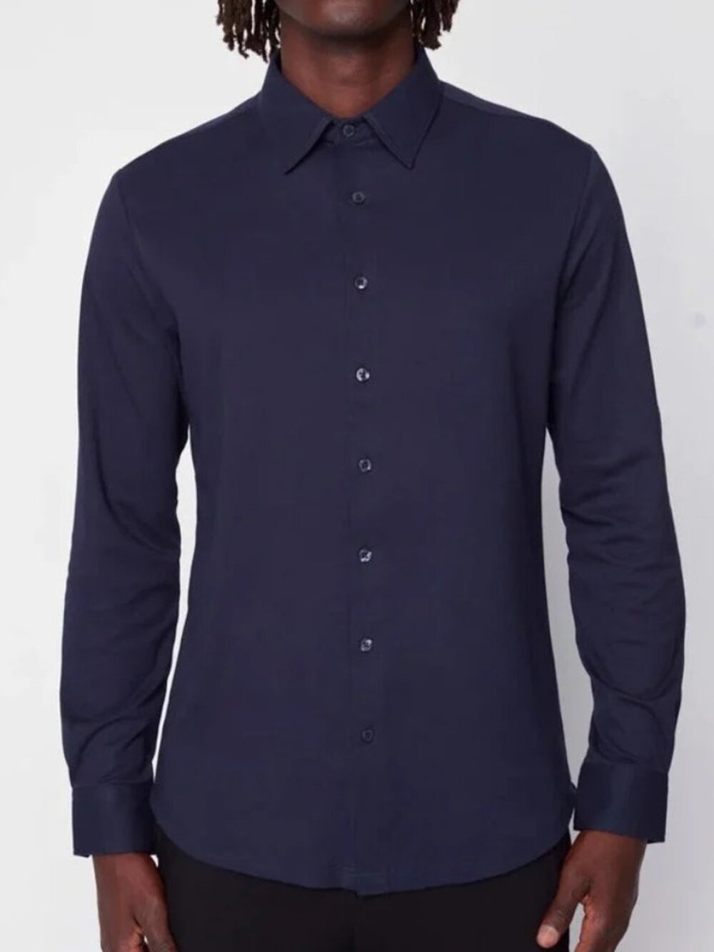 Projek Raw Navy Long Sleeve Knit Shirt/13757
